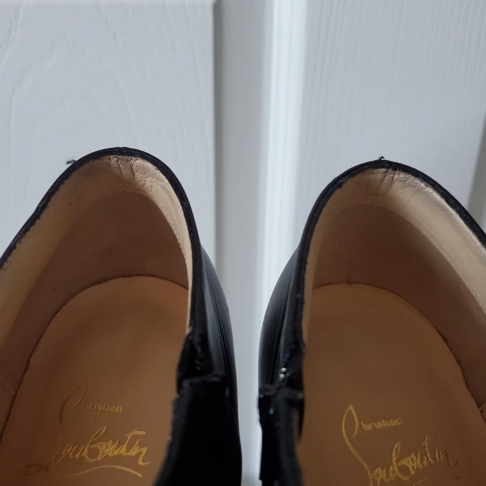 Christian Louboutin Black Leather Platforms